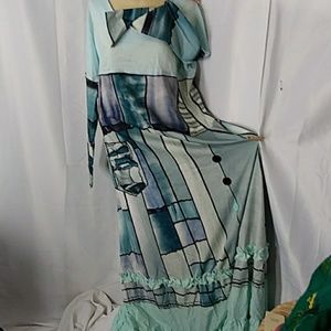 PLUS size Maxi Dress With Free Necklace